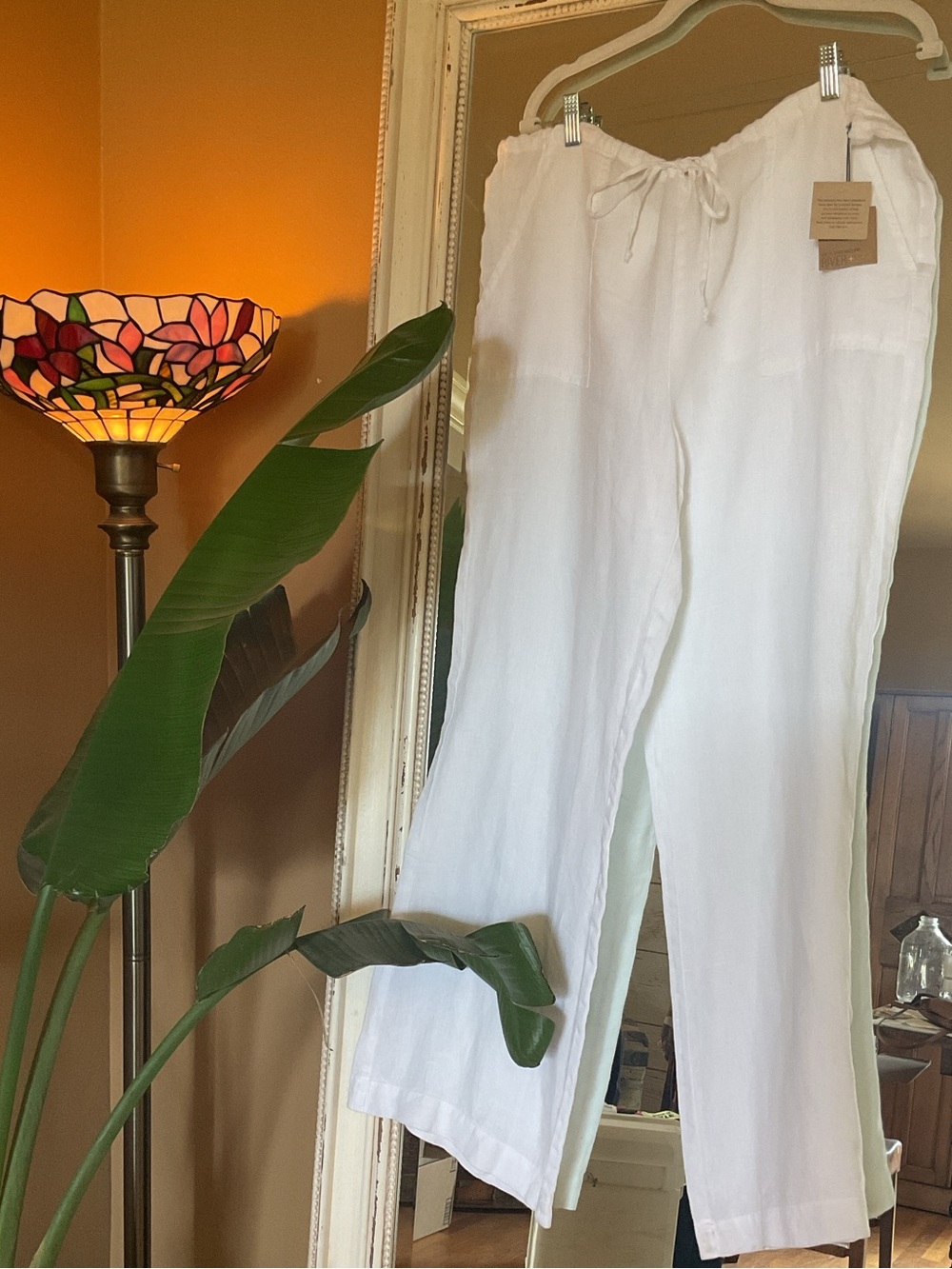 River + Sky White Linen Pants
